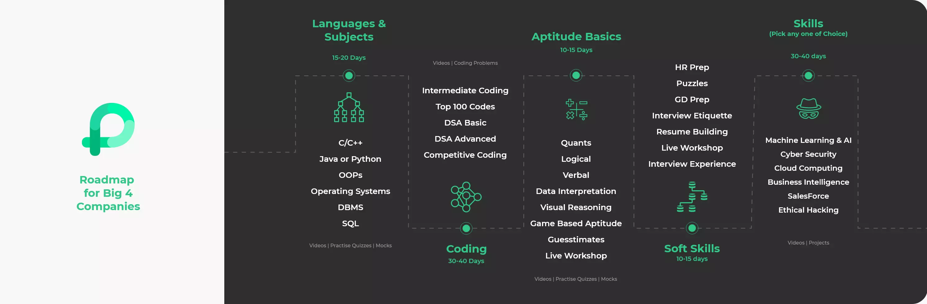 RoadMap for Big 4 Companies