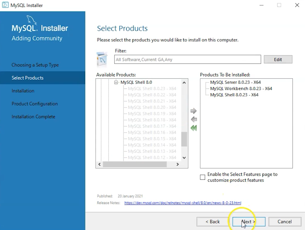 install mysql